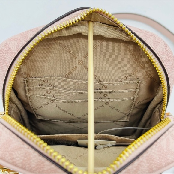 Michael Kors Medium NS Chain Xbody Bag Leather Rose Pink - Picture 8 of 12